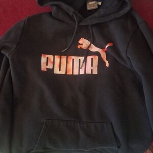 COPY - Puma Black Hoodie with Red Logo